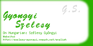 gyongyi szelesy business card